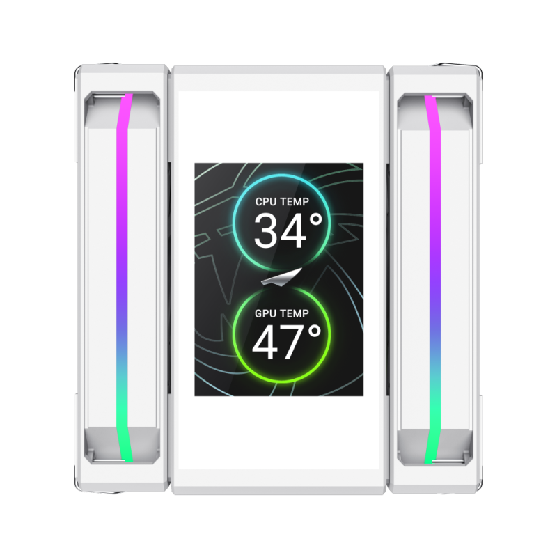 Gamemax CPU Air Cooler | SIGMA 620 LCD WH | White