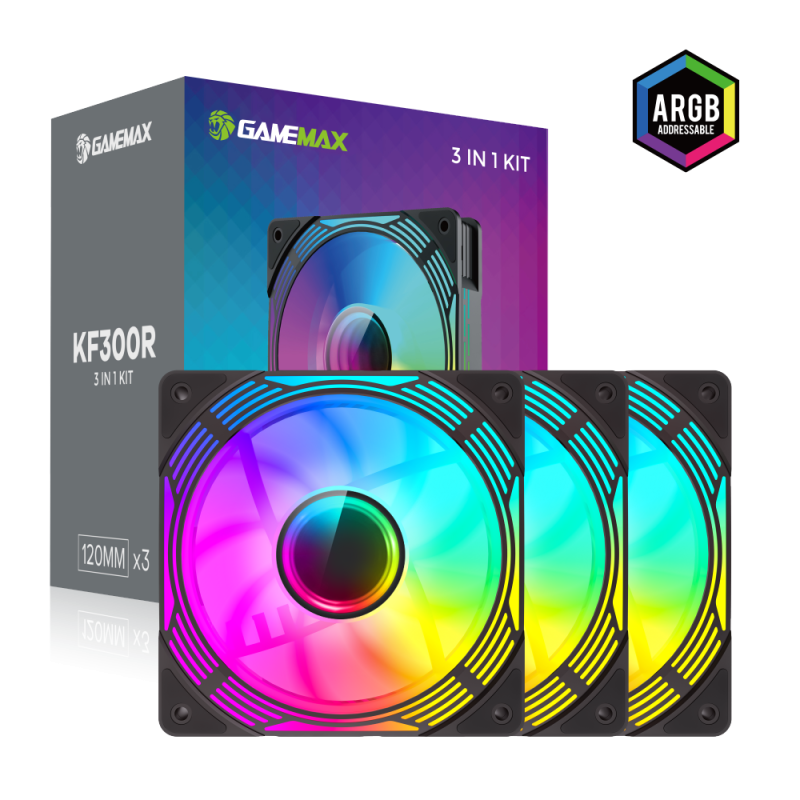 Gamemax Case Fan | KF300R BK | Black