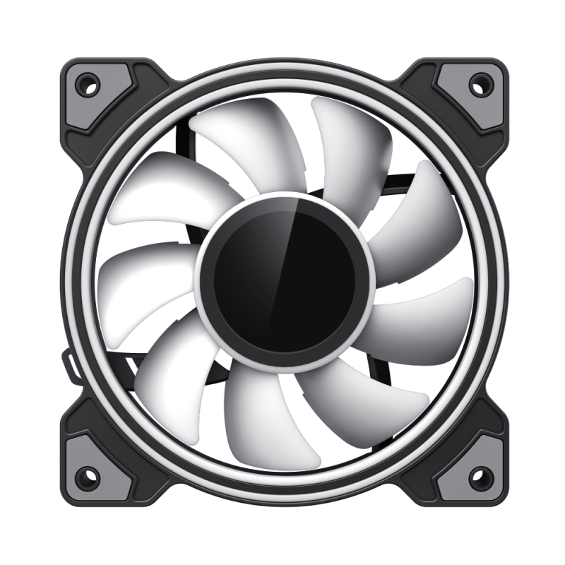 Gamemax Case Fan | DUAL RING INFINITY BK | Black