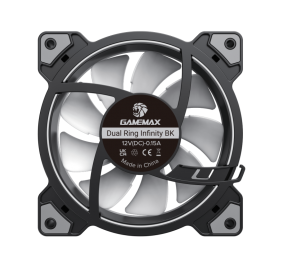 Gamemax Case Fan | DUAL RING INFINITY BK | Black