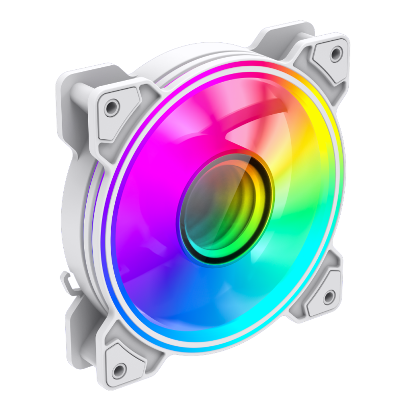 Gamemax Case Fan | DUAL RING INFINITY WH | White