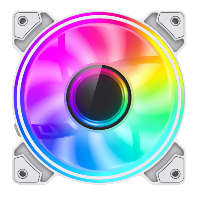 Gamemax Case Fan | DUAL RING INFINITY WH | White