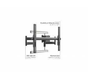 EDBAK Wall mount | Heavy Duty Swing Arm | Tilt | 42-98 " | Maximum weight (capacity) 120 kg | Black