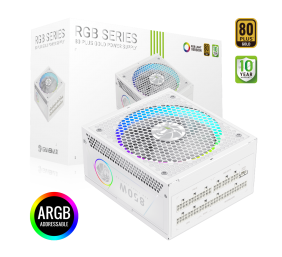 Gamemax PSU | RGB 850G WH | 850 W | Gold | White | Full Modular