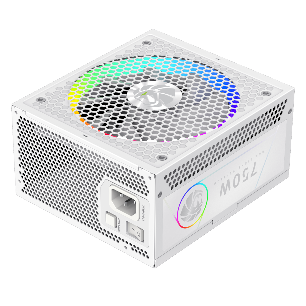 Gamemax PSU | RGB 750G WH | 750 W | Gold | White | Full Modular 1STOP ...