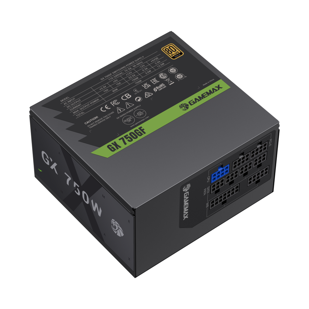 Gamemax PSU | GX 750GF | 750 W | Gold | Full Modular