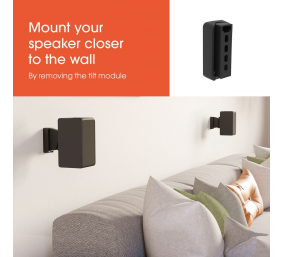 Vogels Wall mount | SWM 3021 Universal Speaker Wall Mount | Tilt, rotate | Maximum weight (capacity) 5 kg | Black