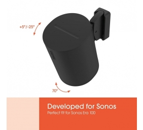 Vogels Wall mount | Speaker Wall Mount for Sonos Era 100 | Tilt, rotate | Maximum weight (capacity) 7 kg | Black