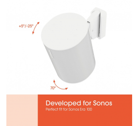 Vogels Wall mount | Speaker Wall Mount for Sonos Era 100 | Tilt, rotate | Maximum weight (capacity) 7 kg | White