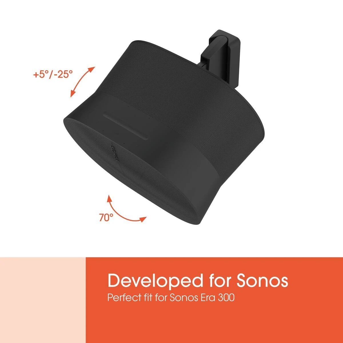 Vogels Wall mount | Speaker Wall Mount for Sonos Era 300 | Tilt, rotate | Maximum weight (capacity) 7 kg | Black