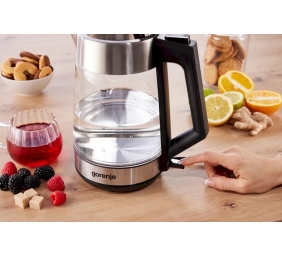 Gorenje | K17OGS | Kettle | Electric | 1.7 L | 2200 W | 360° rotational base | Stainless steel/Glass | Stainless steel
