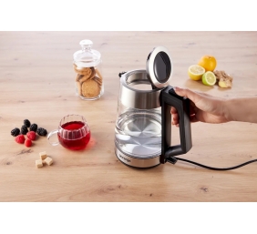 Gorenje | K17OGS | Kettle | Electric | 1.7 L | 2200 W | 360° rotational base | Stainless steel/Glass | Stainless steel
