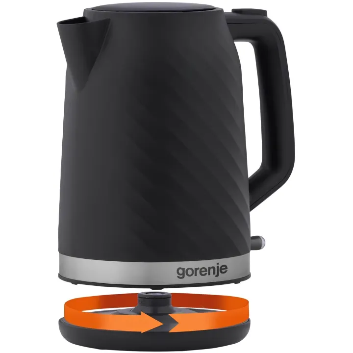 Gorenje | Kettle | K17SPB | Electric | 2200 W | 1.7 L | 360° rotational base | Plastic | Black