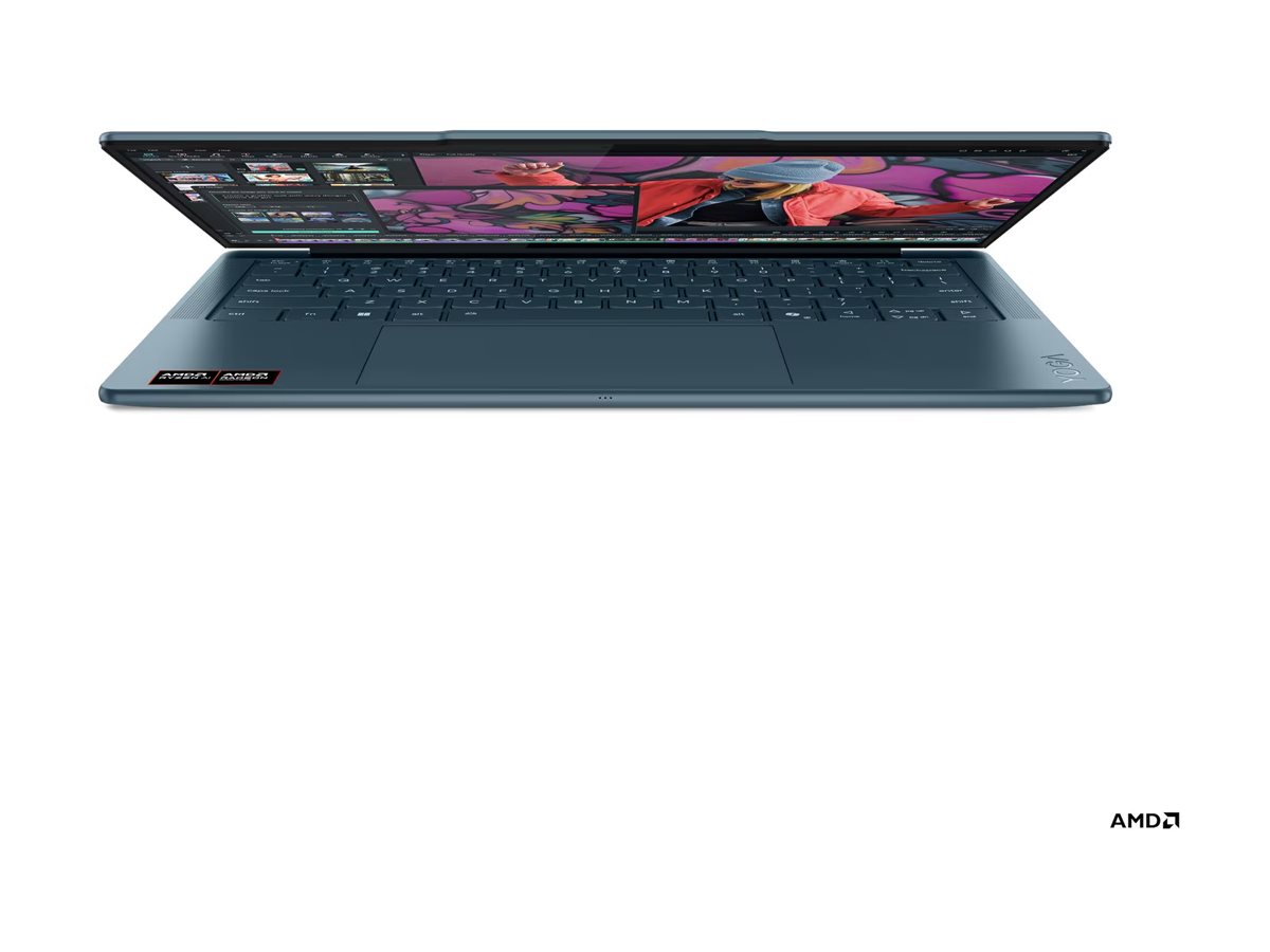 Lenovo Yoga Slim 7 14AKP10 AMD | Tidal Teal | 14 " | OLED | WUXGA | 1920 x 1200 pixels | Glossy | AMD Ryzen AI 5 | 340 | 16 GB | Soldered LPDDR5 | Solid-state drive capacity 512 GB | AMD Radeon 840M Graphics | Windows 11 Home | 802.11be | Bluetooth versio