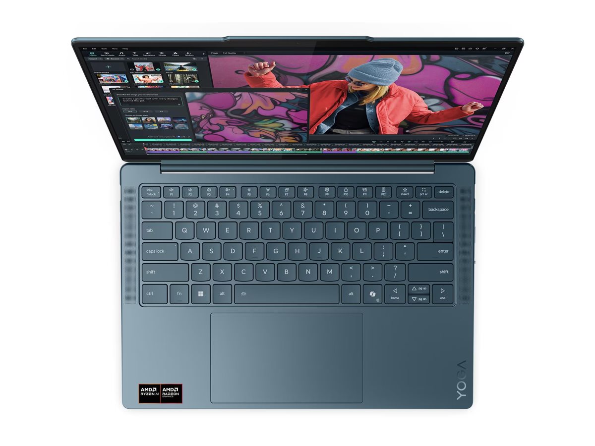 Lenovo Yoga Slim 7 14AKP10 AMD | Tidal Teal | 14 " | OLED | WUXGA | 1920 x 1200 pixels | Glossy | AMD Ryzen AI 5 | 340 | 16 GB | Soldered LPDDR5 | Solid-state drive capacity 512 GB | AMD Radeon 840M Graphics | Windows 11 Home | 802.11be | Bluetooth versio