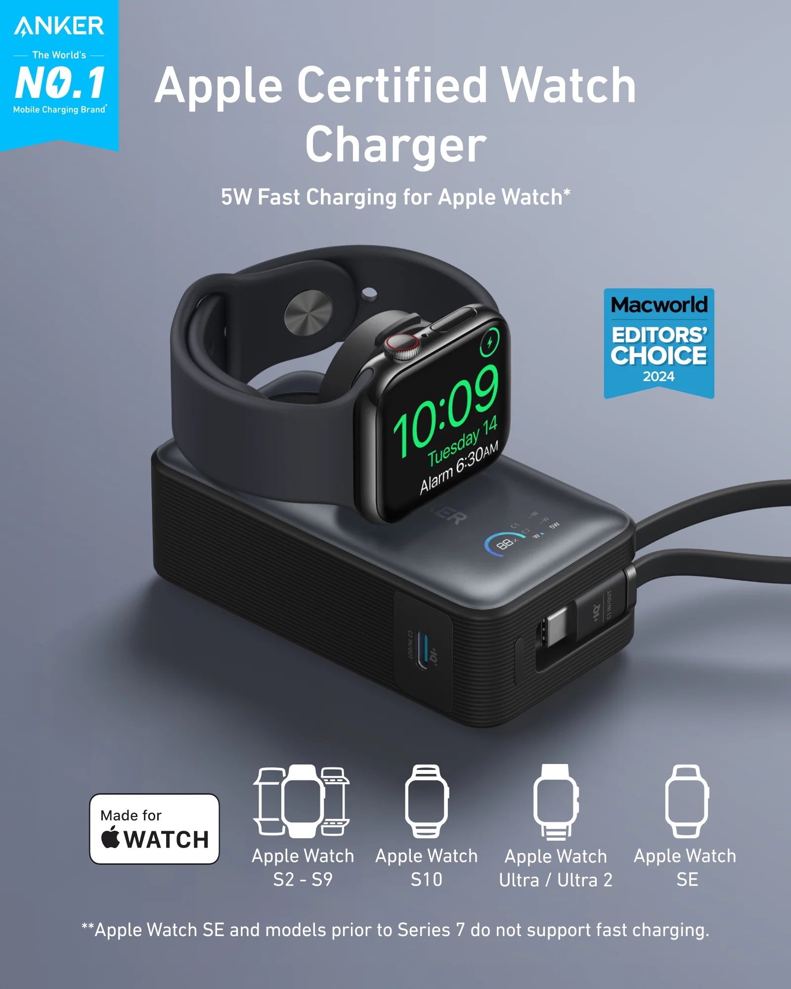 Anker MagGo Power Bank | 10000 mAh | Black Stone