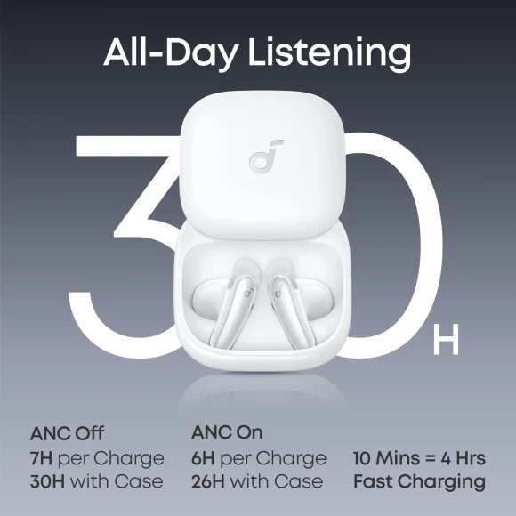 Anker Soundcore Earbuds | Liberty | Bluetooth | Semi-in-ear | Microphone | White | Noise canceling | Wireless