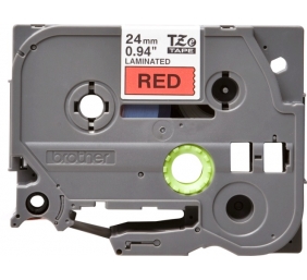 Brother TZe-451 (TZe451) Laminuotos ženklinimo juostos kasetė, Black on Red 24mm, 8m