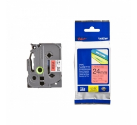 Brother TZe-451 (TZe451) Laminuotos ženklinimo juostos kasetė, Black on Red 24mm, 8m