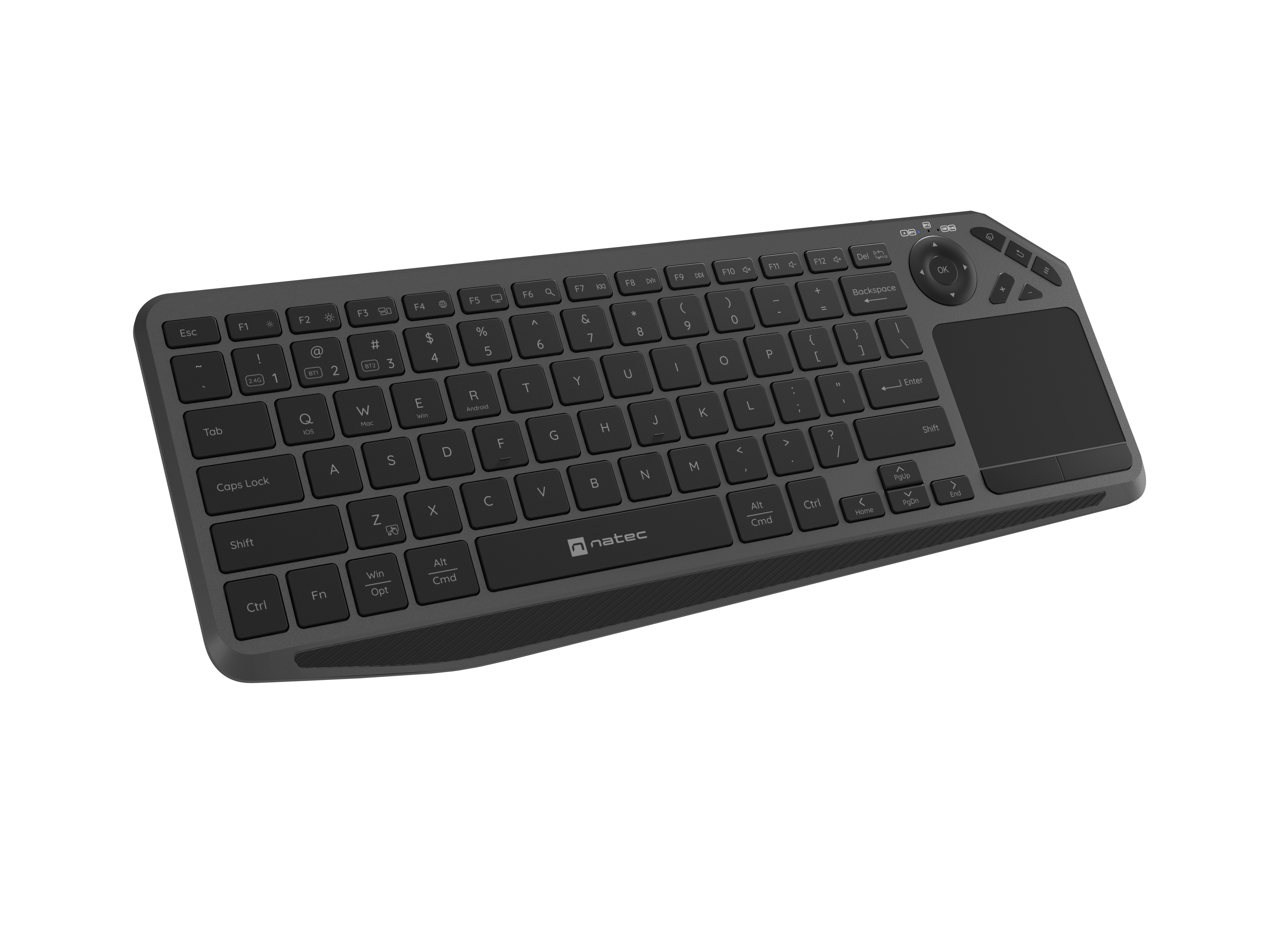 Natec Turbot 2 | Keyboard | Wireless | US | Bluetooth | Black/Gray