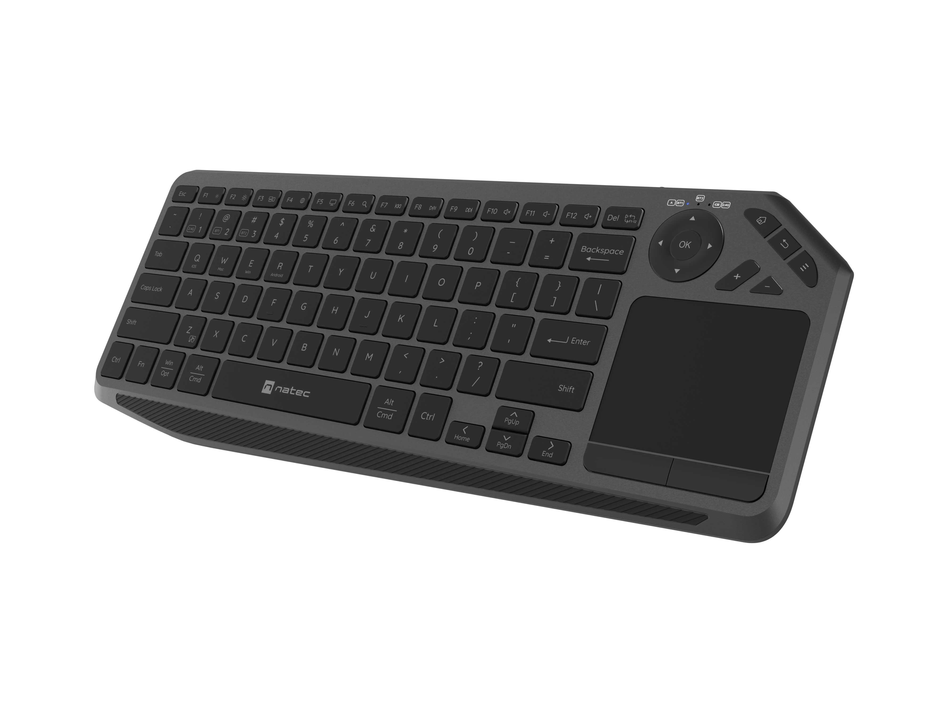 Natec Turbot 2 | Keyboard | Wireless | US | Bluetooth | Black/Gray