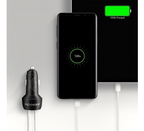 AXAGON Car charger 48W, USB-A + USB-C, PD3.0/PPS/QC4+/SFC | PWC-PQ48