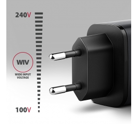 AXAGON Wall charger 67W, USB-A + USB-C, PD3.0/PPS/QC4+/SF | ACU-PQ67D
