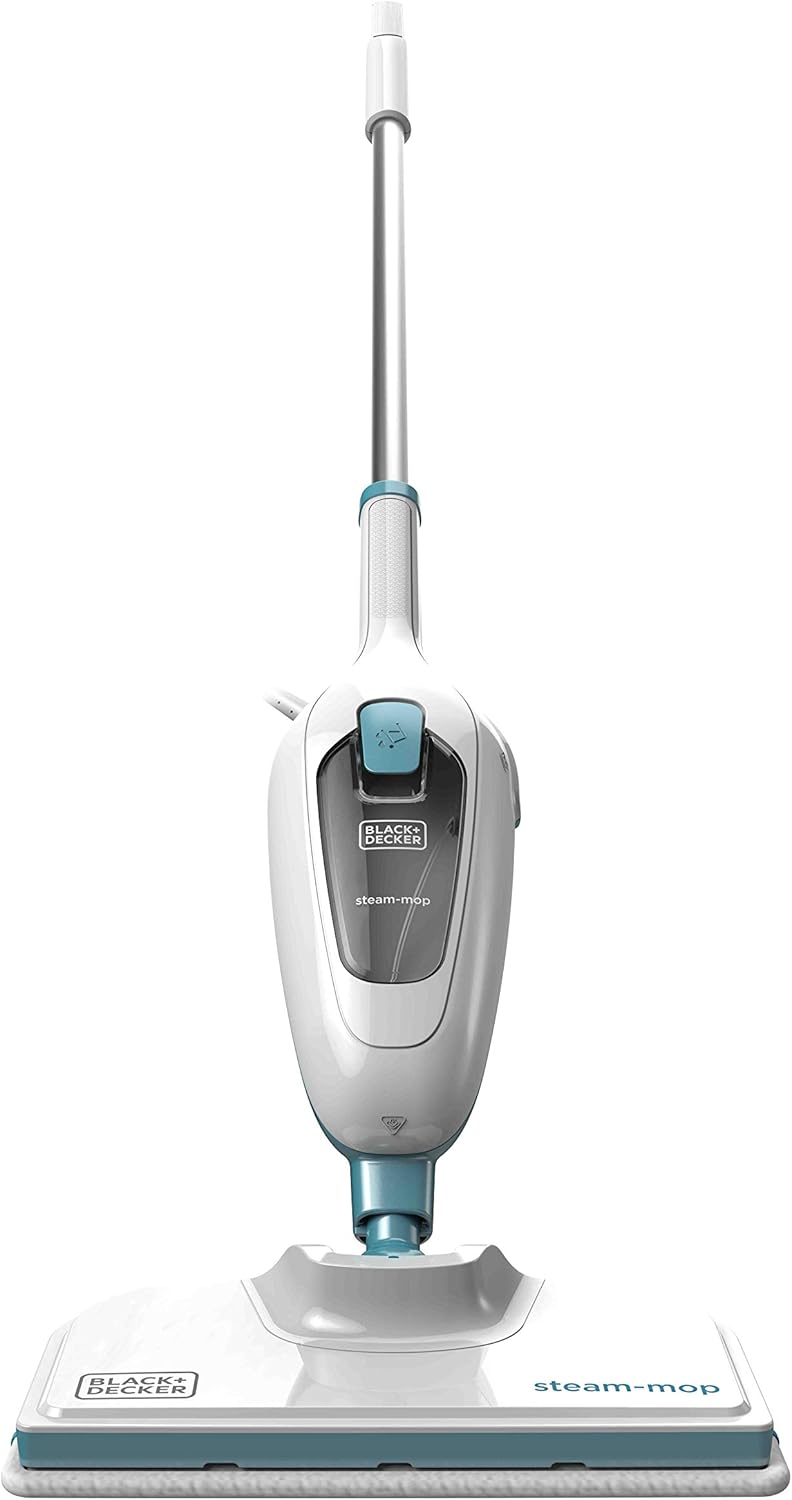 BLACK & DECKER Steam mop | FSM13E1-QS | Power 1300 W | Water tank capacity 0.38 L | White