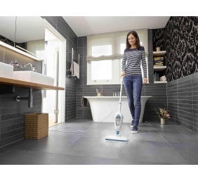 BLACK & DECKER Steam mop | FSM13E1-QS | Power 1300 W | Water tank capacity 0.38 L | White