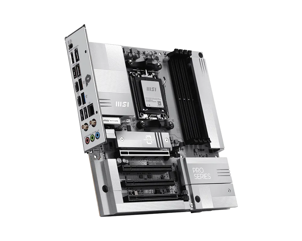 MSI PRO B850M-A WIFI PZ | Processor family AMD | Processor socket AM5 | DDR5 | Supported hard disk drive interfaces SATA, M.2 | Number of SATA connectors 4