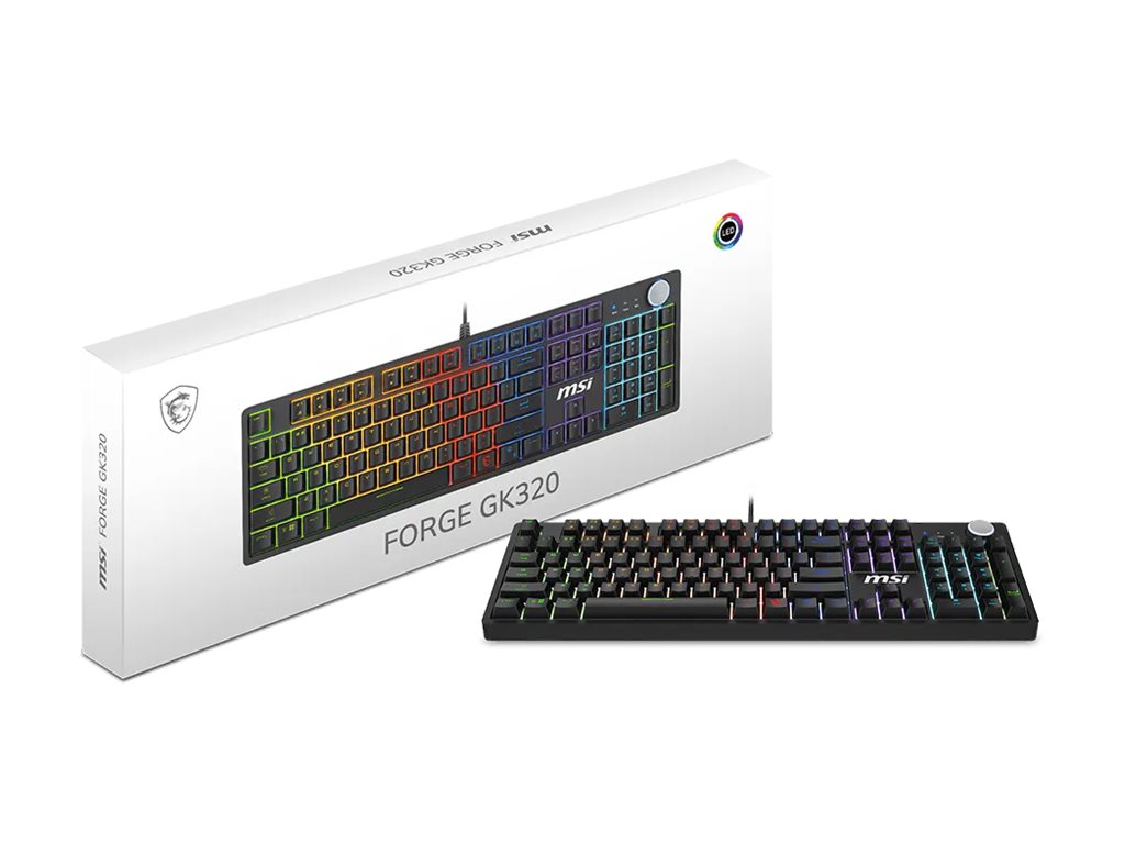 MSI FORGE GK320 RED US | Gaming keyboard | Wired | US | Mechanical RED Switches