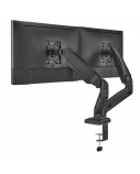 Up Up Premium Dual-Screen Monitoriaus laikiklis 17-32'', VESA 75x75, 100x100, Matinė juoda