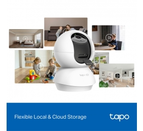 TP-LINK Tapo C250 | Pan/Tilt AI Home Security Wi-Fi Camera | PTZ | 8 MP | 4mm/F1.6 | H.265 | MicroSD Card up to 512 GB