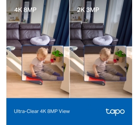 TP-LINK Tapo C250 | Pan/Tilt AI Home Security Wi-Fi Camera | PTZ | 8 MP | 4mm/F1.6 | H.265 | MicroSD Card up to 512 GB