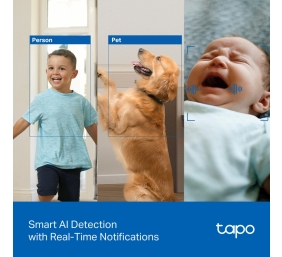 TP-LINK Tapo C250 | Pan/Tilt AI Home Security Wi-Fi Camera | PTZ | 8 MP | 4mm/F1.6 | H.265 | MicroSD Card up to 512 GB