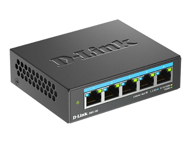 D-Link DMS-105/E | 5-Port 2.5G Multi-Gigabit Desktop Switch | Desktop | Unmanaged