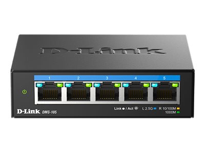 D-Link DMS-105/E | 5-Port 2.5G Multi-Gigabit Desktop Switch | Desktop | Unmanaged