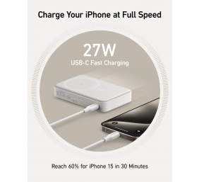 Anker MagGo Power Bank | A1654G21 | 10000 mAh | White