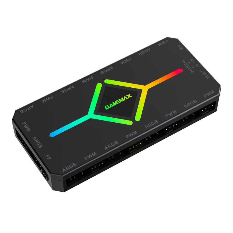 Gamemax | V4.0 ARGB PWM HUB BK | Hub for Gaming Chassis