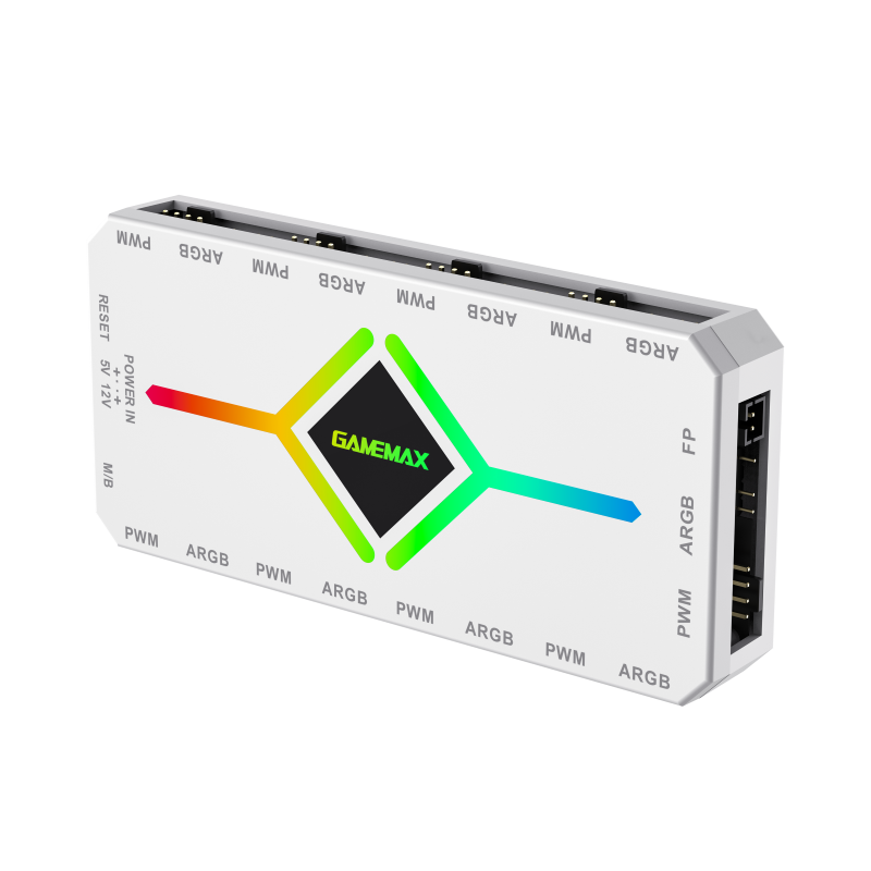 Gamemax | V4.0 ARGB PWM HUB WT | Hub for Gaming Chassis