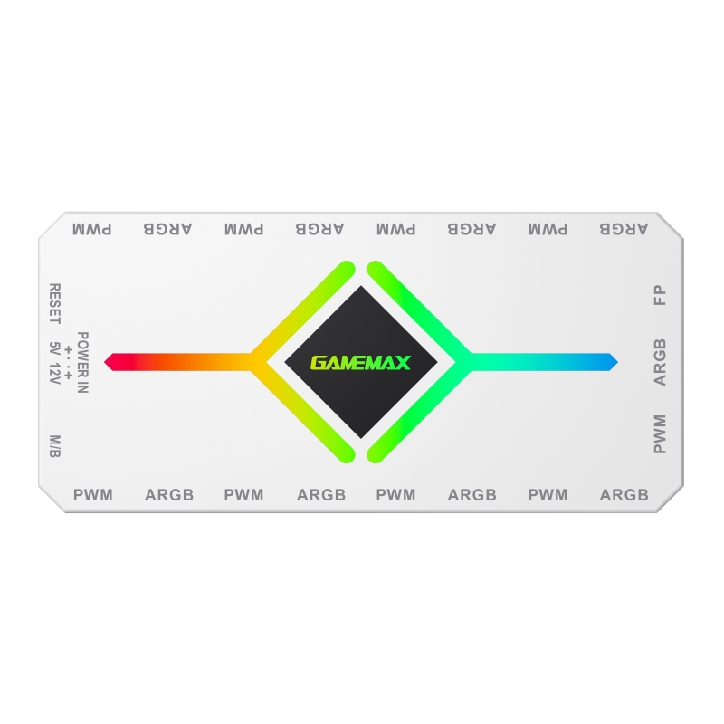 Gamemax | V4.0 ARGB PWM HUB WT | Hub for Gaming Chassis