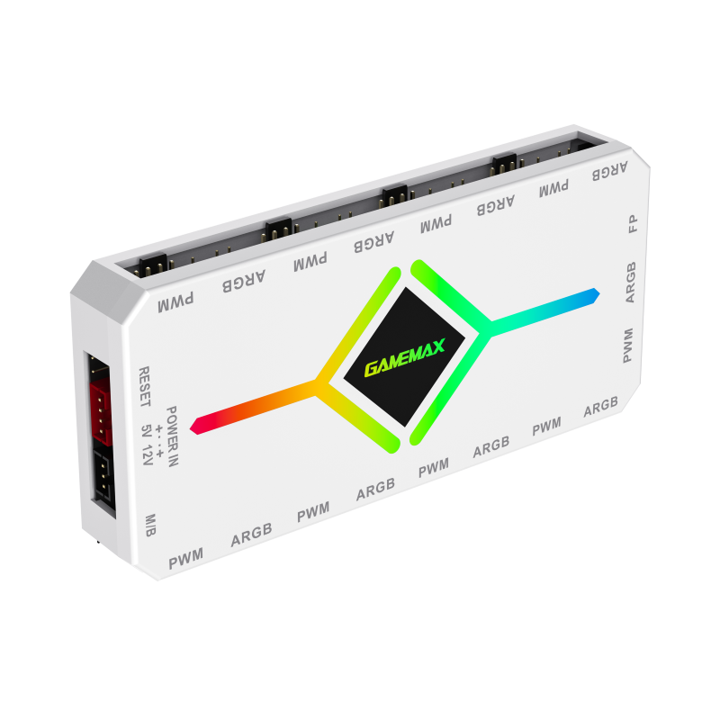 Gamemax | V4.0 ARGB PWM HUB WT | Hub for Gaming Chassis