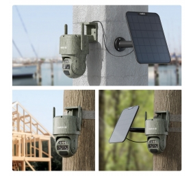 Reolink TrackMix Series G770 Camouflage with Solar Panel 2 4G LTE Dual-Lens Battery Security Camera | PTZ | 4 MP | 2.8mm/F1.6 | IP65 | H.264/H.265 | Micro SD, Max. 256 GB