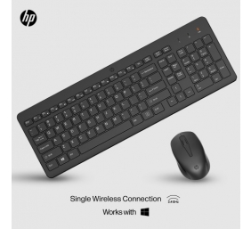 HP 330 Combo Belaidė klaviatūra + pelė RF Wireless US Int, Juoda