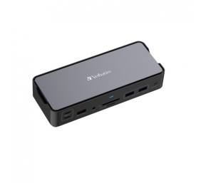 Verbatim 32171 CDS-15 USB-C Pro Jungčių stotelė 15 Ports, Pilka/Juoda