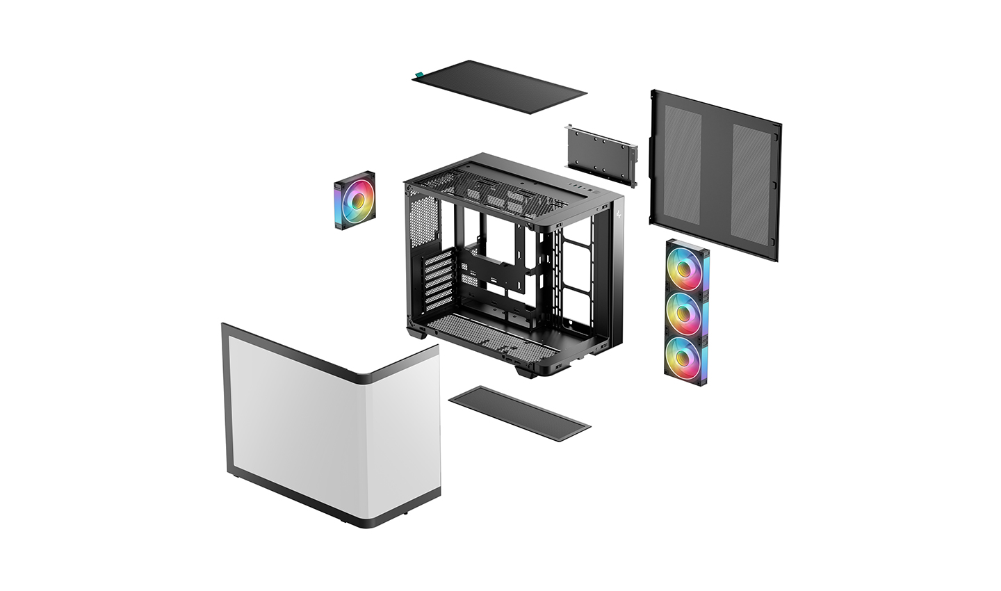 Deepcool Case | CG530U 4F | Black | Midi Tower