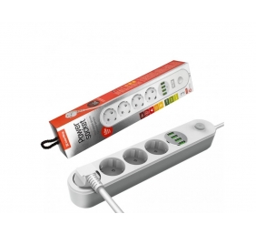 ColorWay | CW-CHE44W | Power socket, 4 EU sockets