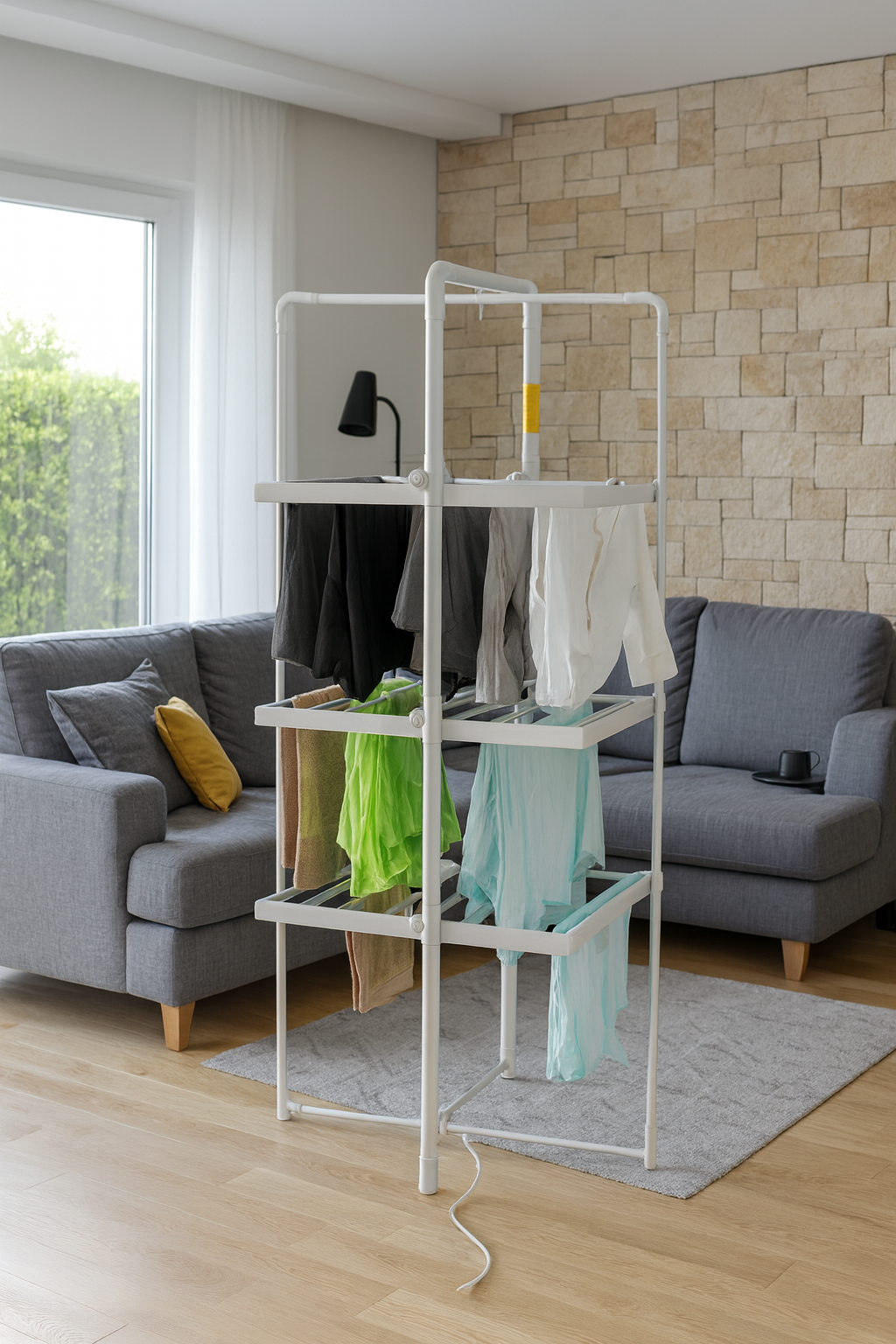 Adler | Foldable Electric Clothes Dryer | AD 7829 | 300 W | Silver/White