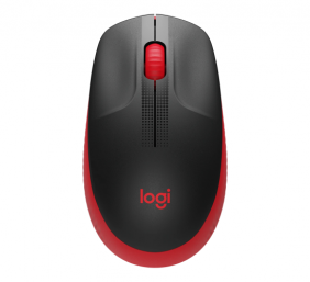 Logitech M190 Full-Size Belaidė pelė, RF Wireless, 1000 DPI, Raudona (SPEC)