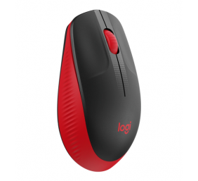 Logitech M190 Full-Size Belaidė pelė, RF Wireless, 1000 DPI, Raudona (SPEC)